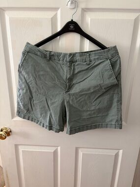 Anne Klein Light Sage Green Chino Shorts